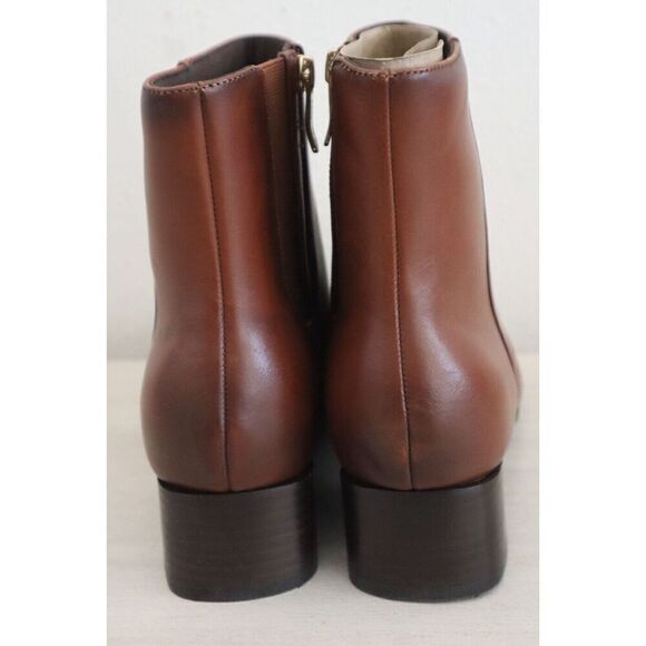 Easy Spirit Women's Sz 9W Brown Leather Sidney Dress Booties - Picture 3 of 7